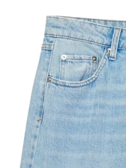 New Cropp Jasnoe jeansy wide leg niebieski