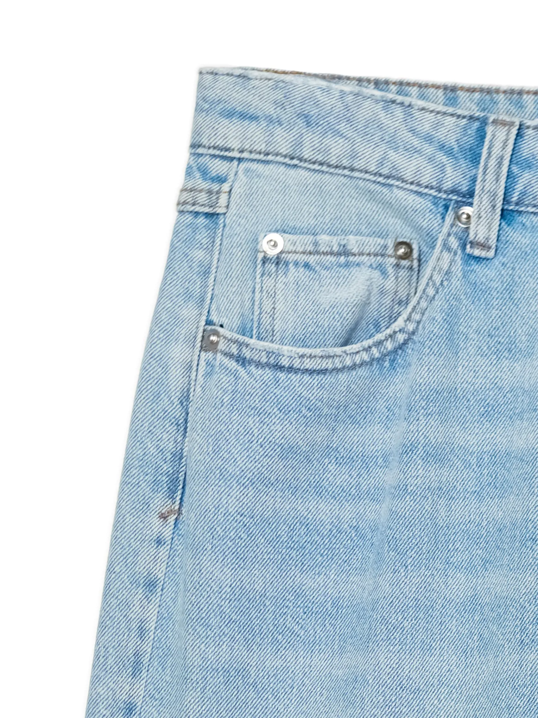 New Cropp Jasnoe jeansy wide leg niebieski