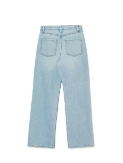 New Cropp Jasnoe jeansy wide leg niebieski