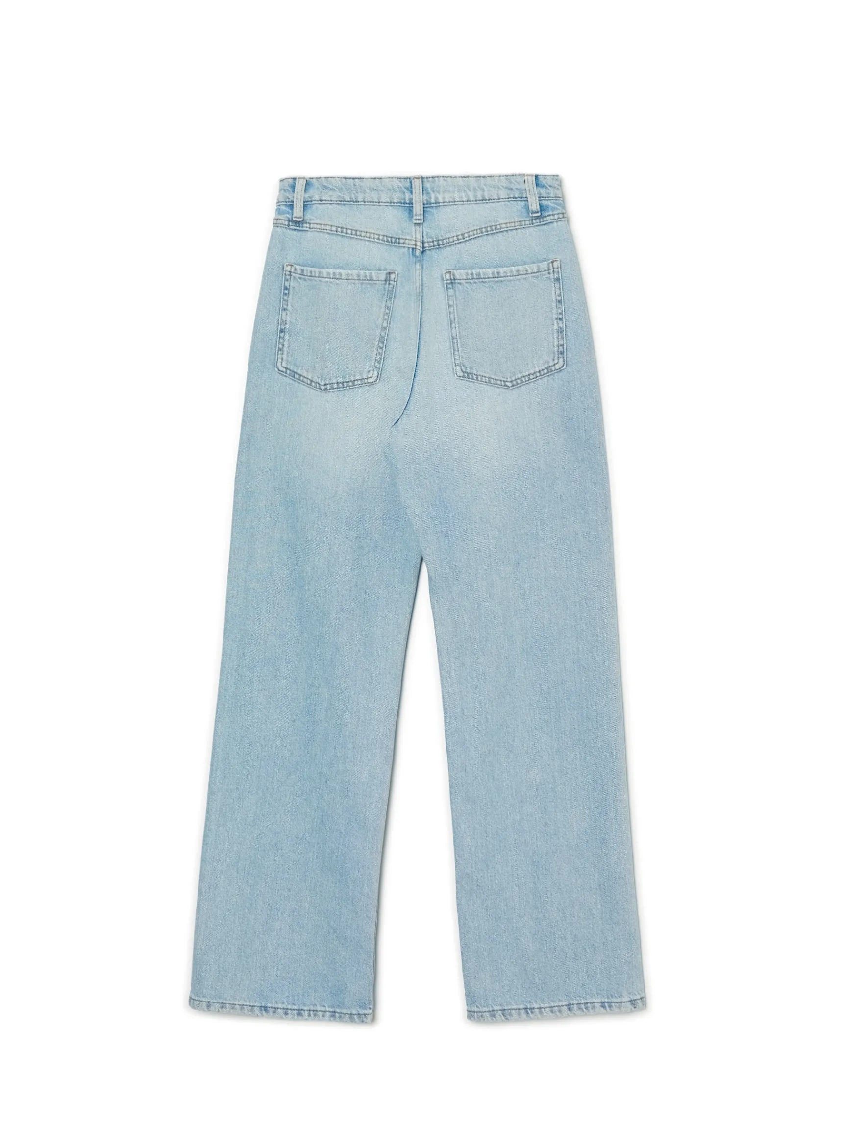 New Cropp Jasnoe jeansy wide leg niebieski