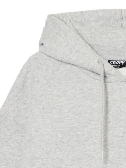 Best Cropp Jasnoszara bluza regular z kapturem jasnyszary