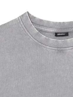 Fashion Cropp Jasnoszara koszulka z surowym wykończeniem jasnyszary