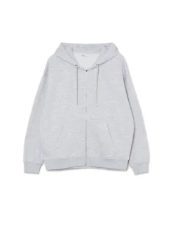 Clearance Cropp Jasnoszara rozpinana bluza oversize jasnyszary