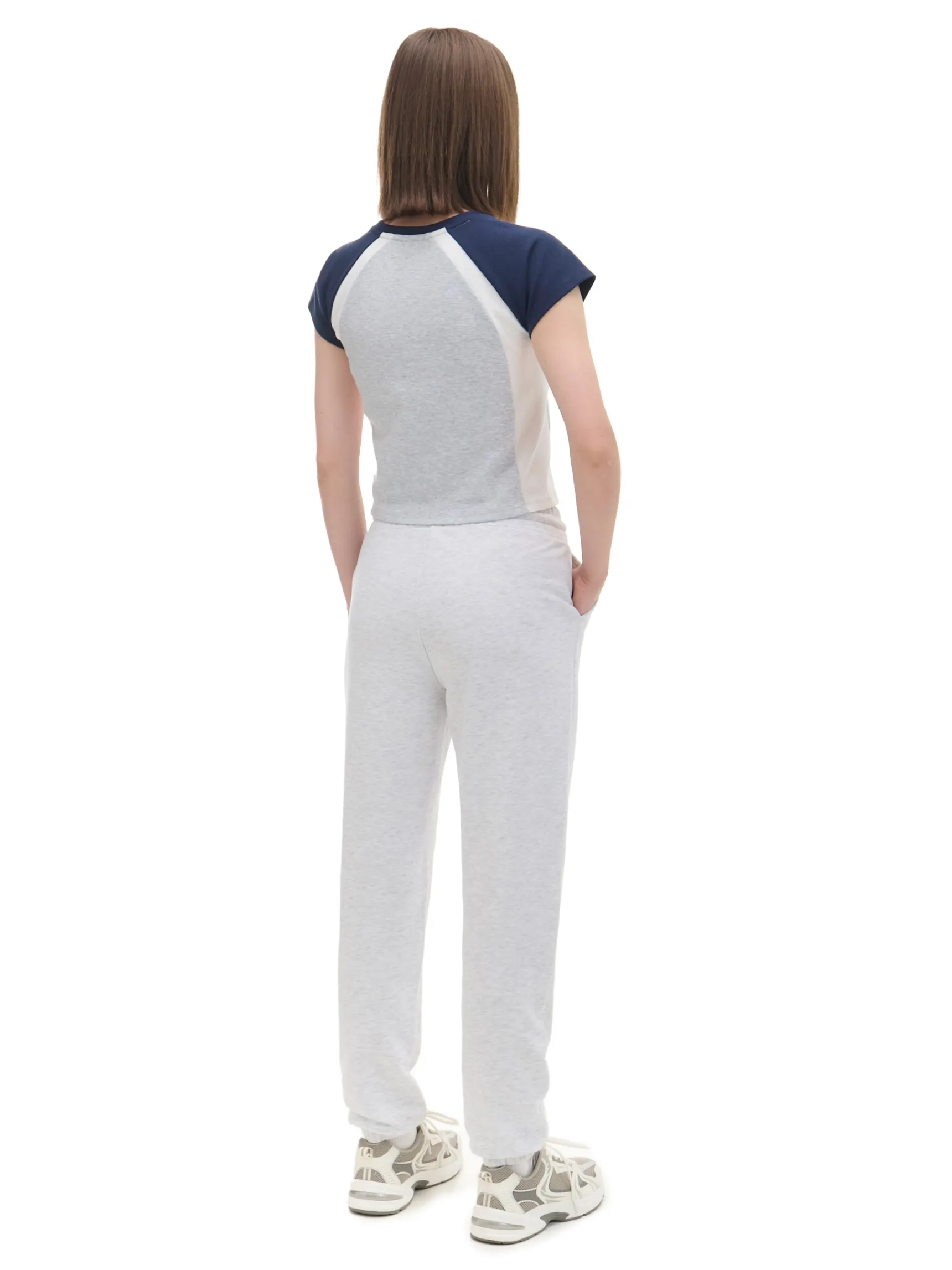 Sale Cropp Jasnoszare dresowe joggery jasnyszary