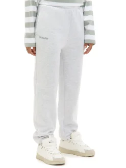 New Cropp Jasnoszare dresowe joggery z nadrukiem jasnyszary