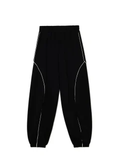 Clearance Cropp Jasnoszare dresowe joggery z naszywkami czarny