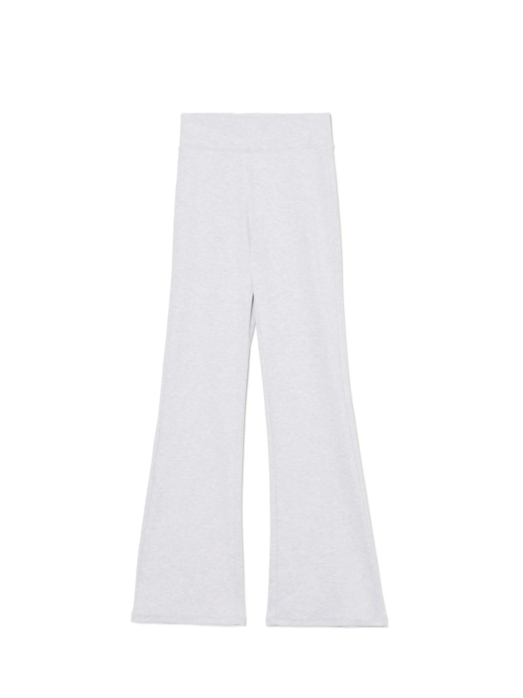 Sale Cropp Jasnoszare dresy typu flare jasnyszary