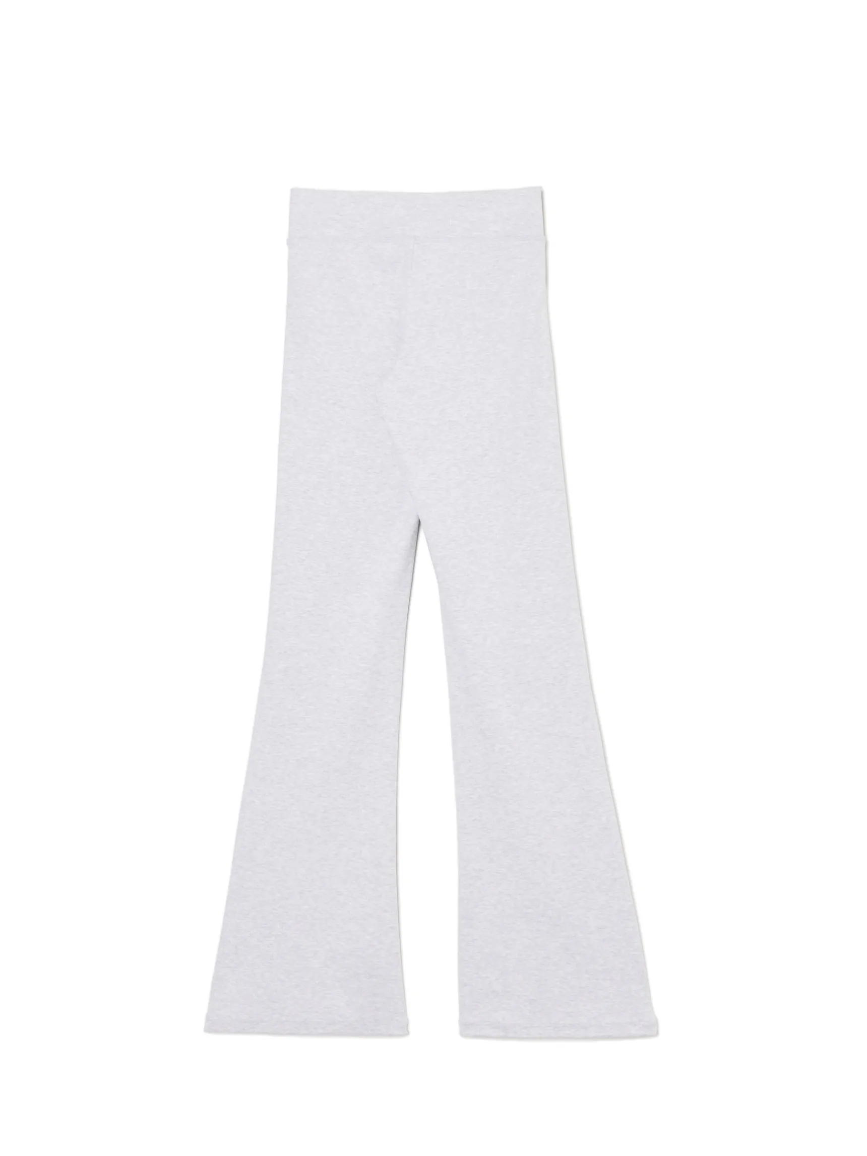 Sale Cropp Jasnoszare dresy typu flare jasnyszary
