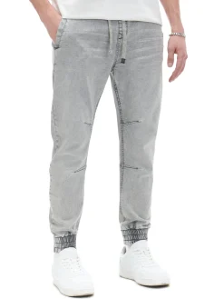 Clearance Cropp Jasnoszare jeansowe joggery chino jasnyszary