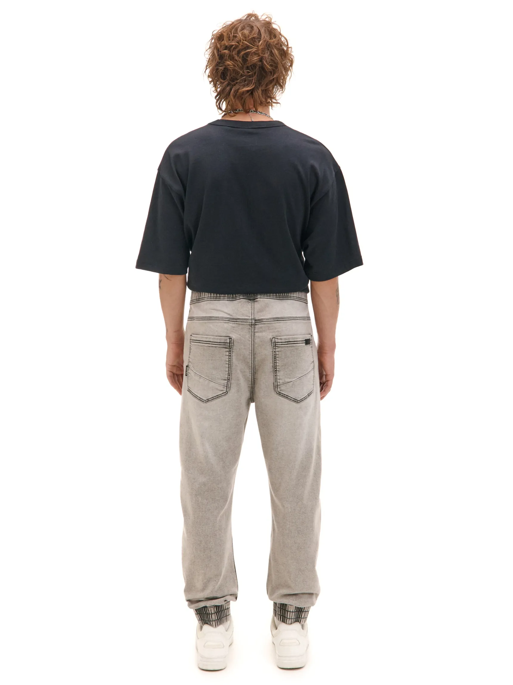 Fashion Cropp Jasnoszare jeansowe joggery regular jasnyszary