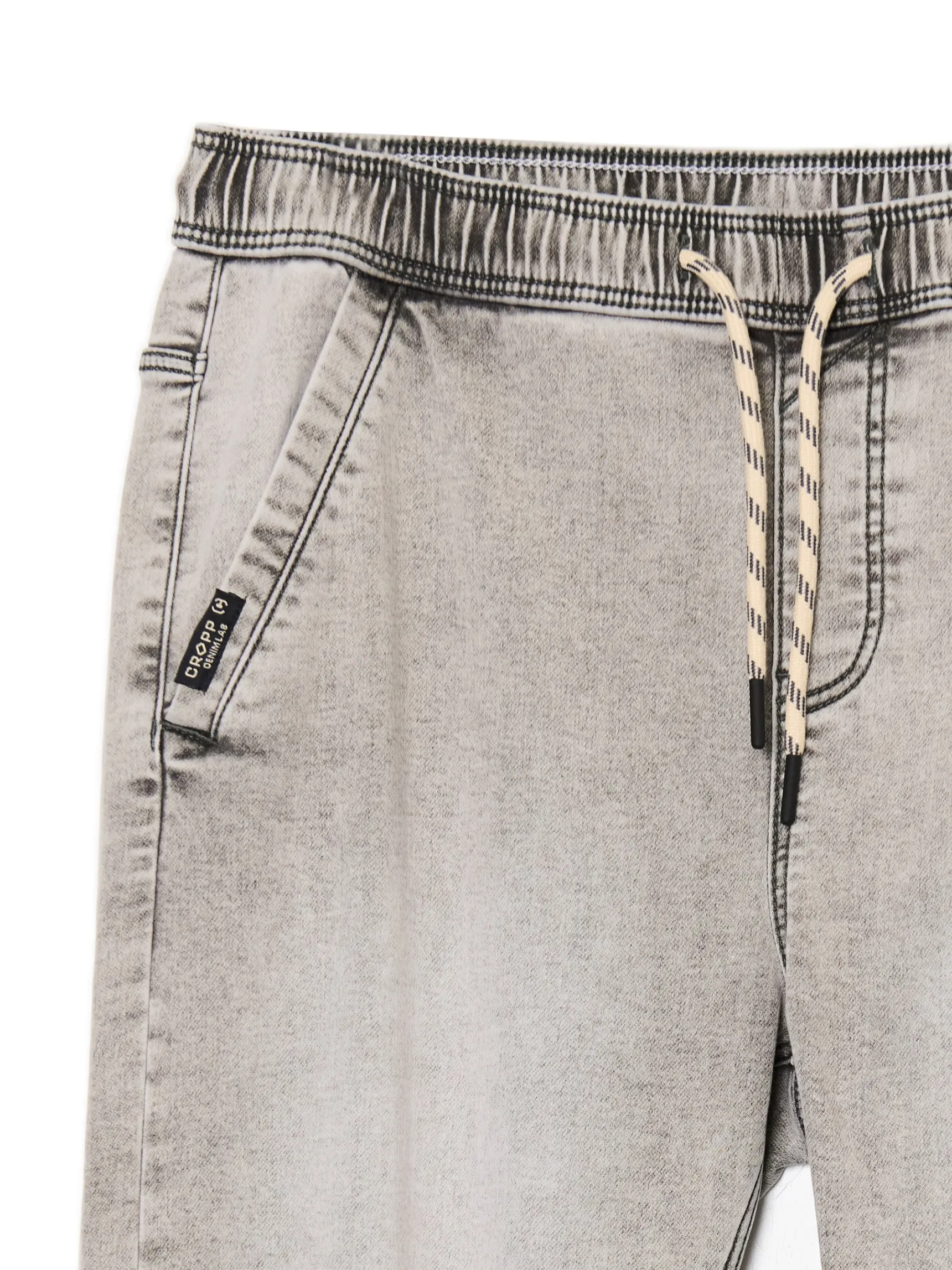 Fashion Cropp Jasnoszare jeansowe joggery regular jasnyszary