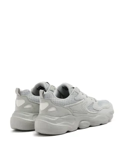 Hot Cropp Jasnoszare sneakersy z odblaskowymi elementami jasnyszary