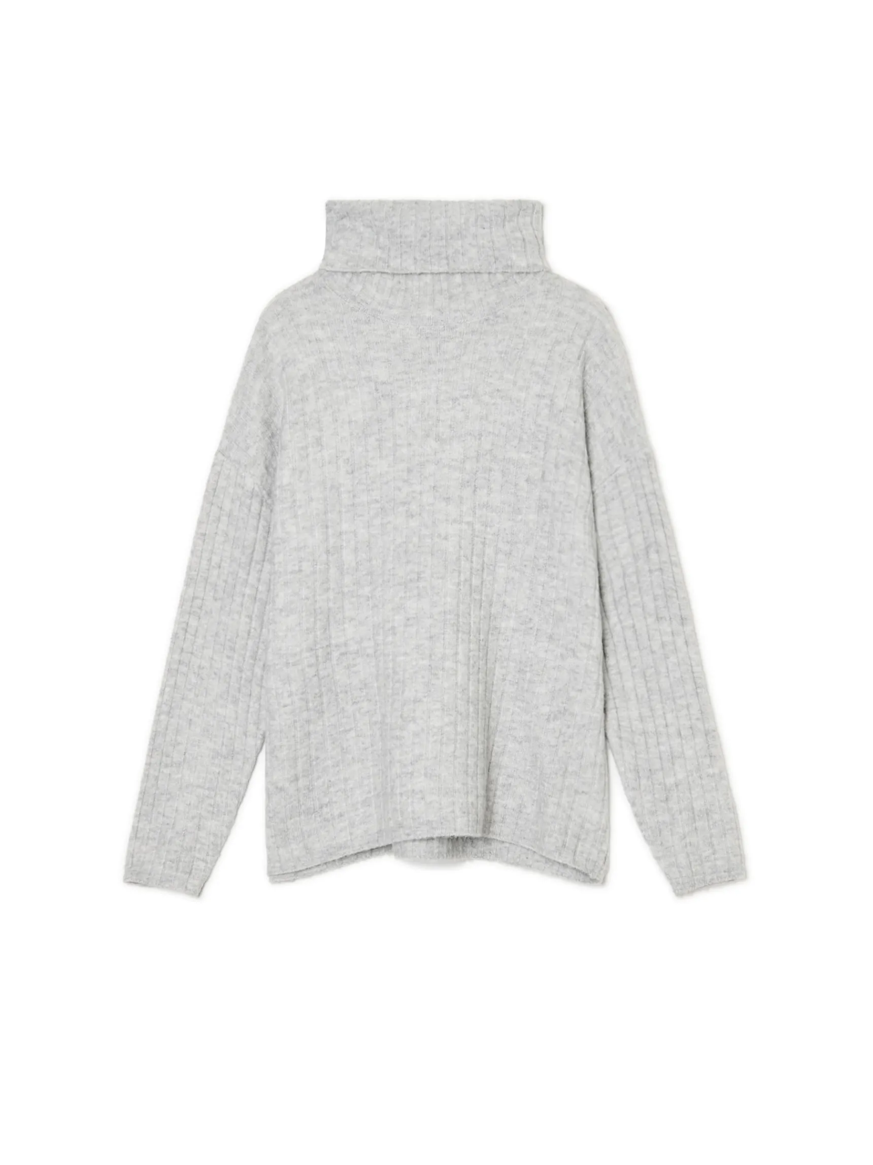 Online Cropp Jasnoszary sweter z golfem jasnyszary