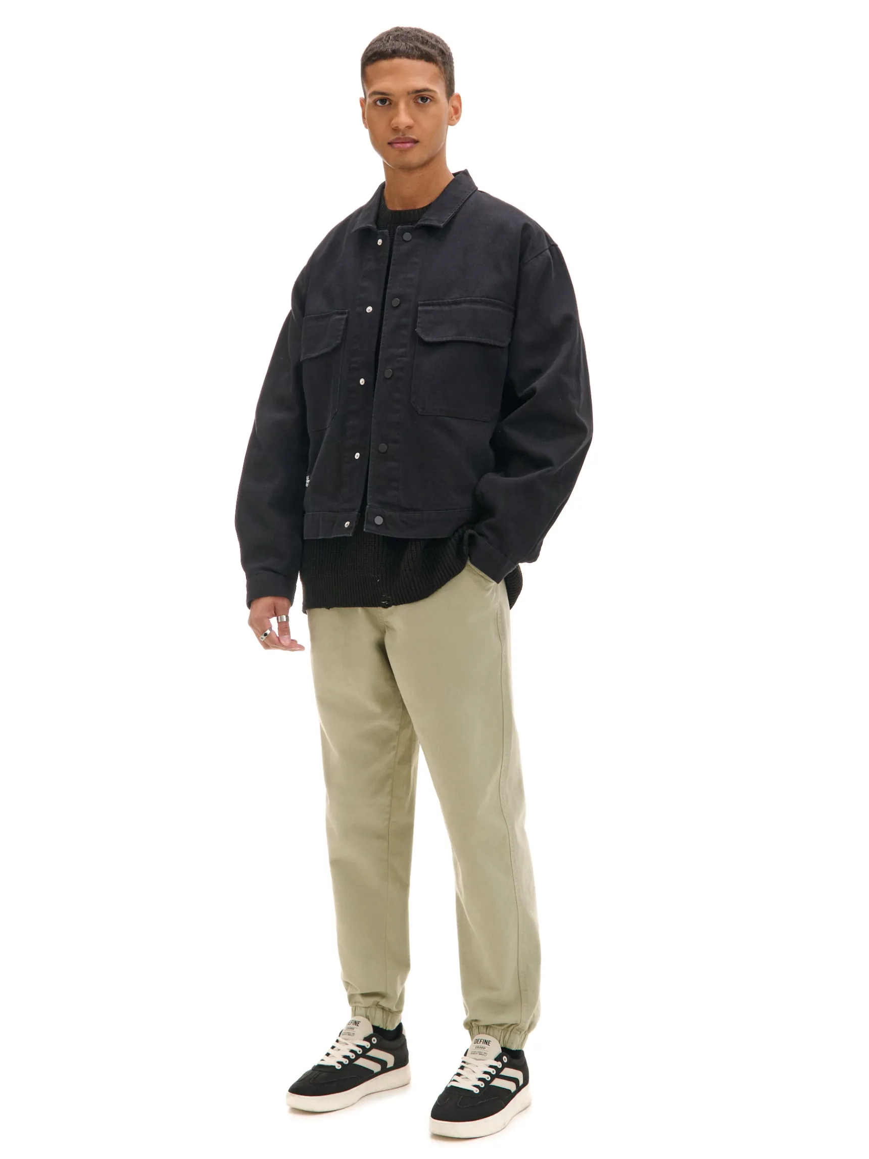 Sale Cropp Jasnozielone dresowe joggery loose zielony