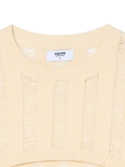 Fashion Cropp Jasny krótki sweter kremowy