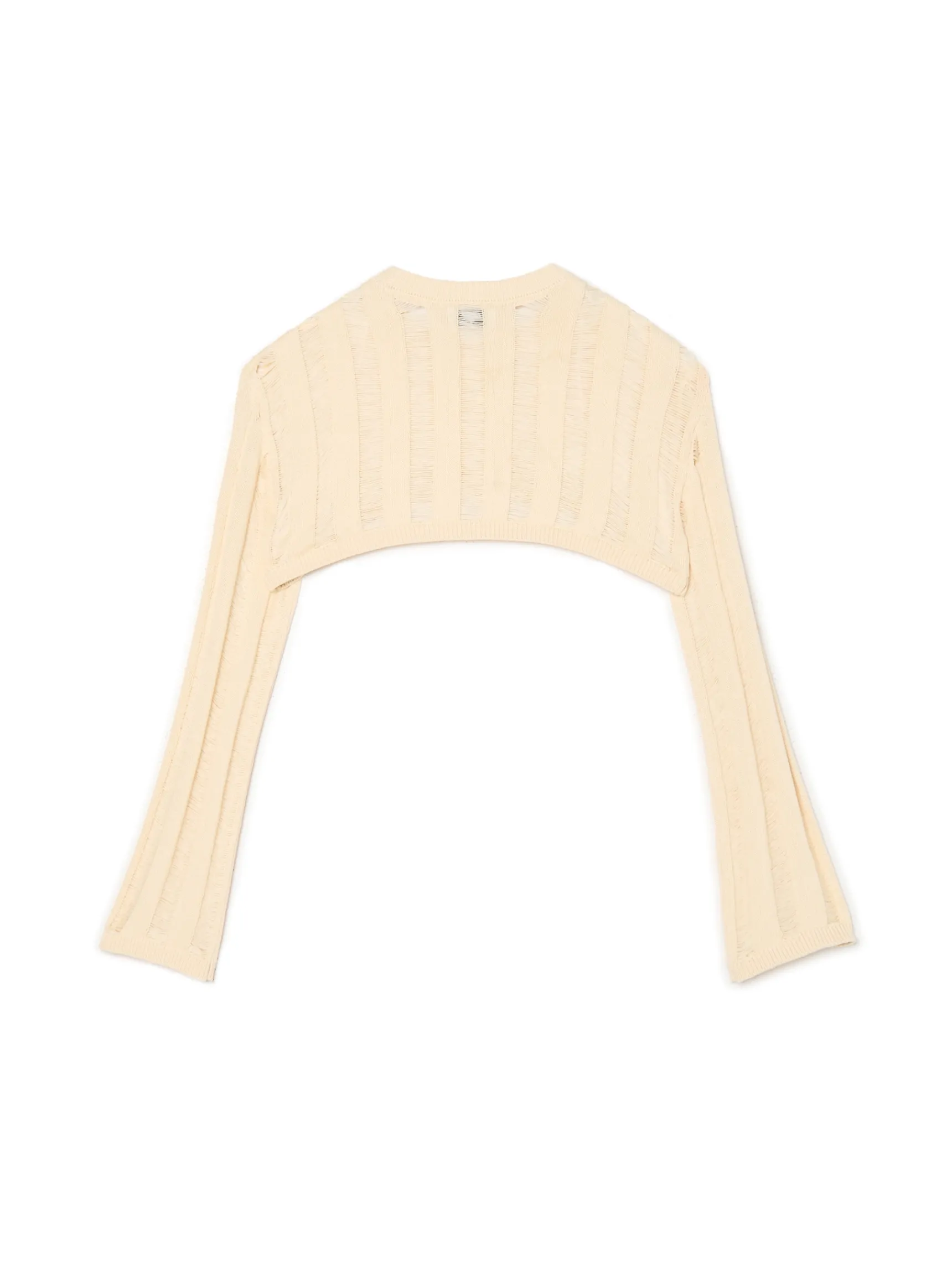 Fashion Cropp Jasny krótki sweter kremowy