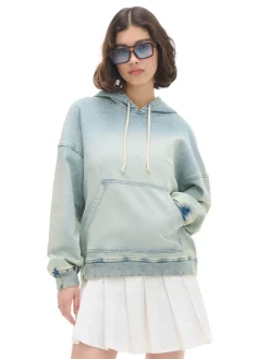 Discount Cropp Jeansowa bluza błękitny