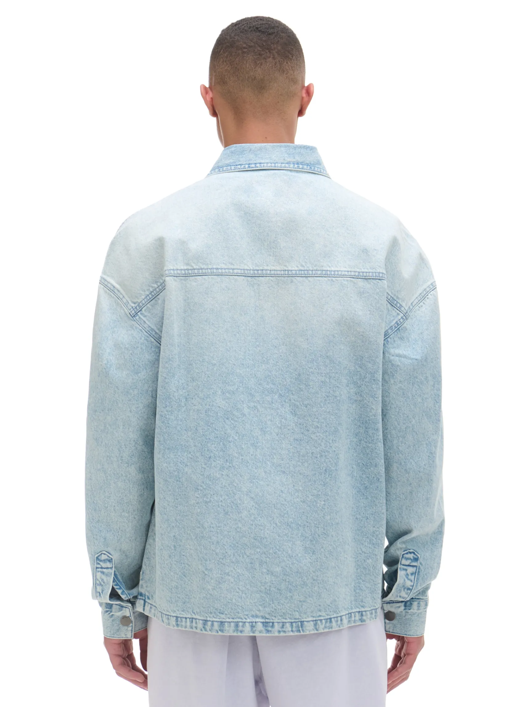 Fashion Cropp Jeansowa koszula retro niebieski