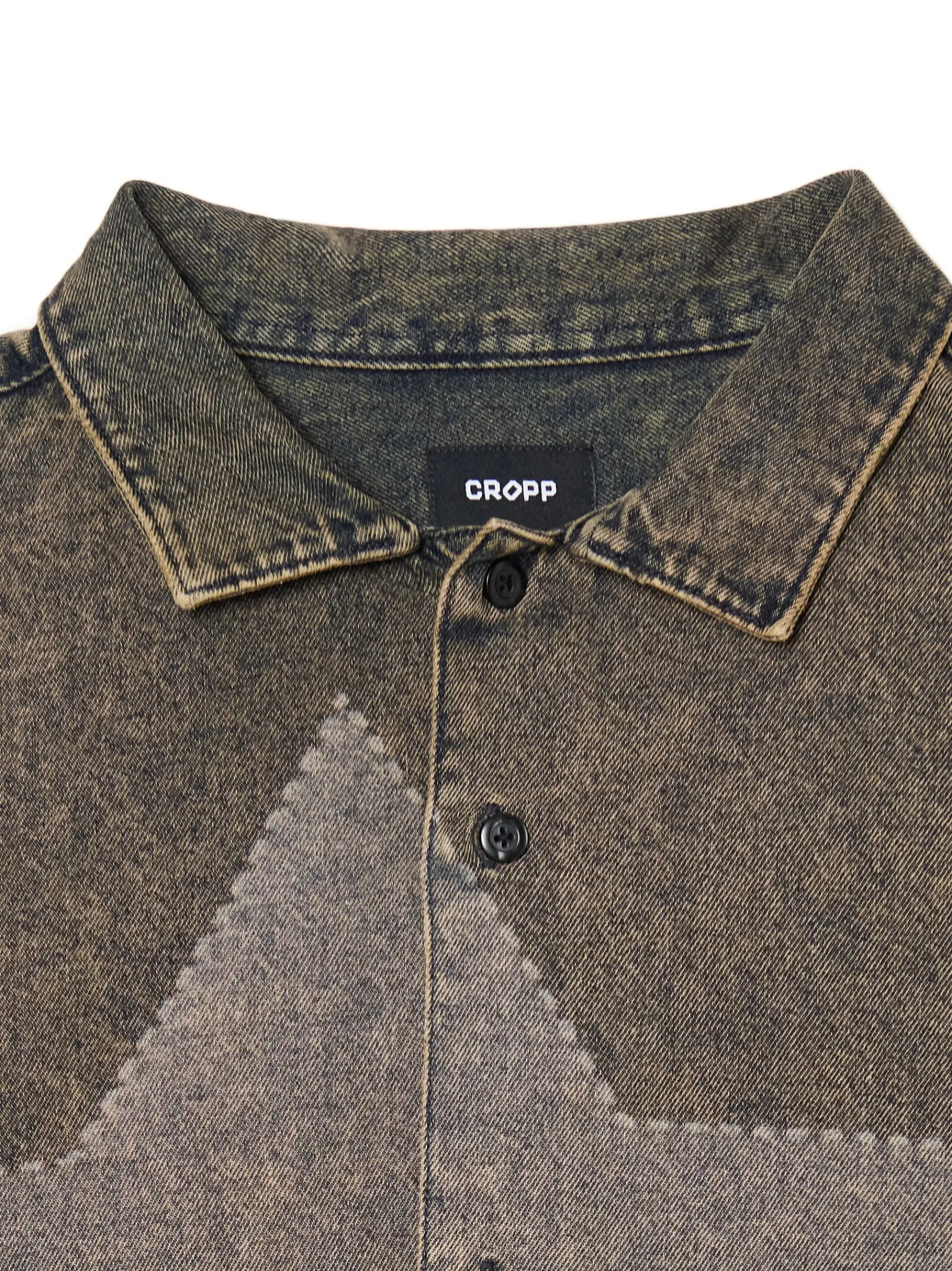 Online Cropp Jeansowa koszula vintage szary