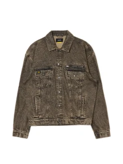Online Cropp Jeansowa kurtka katanka oversize brązowy