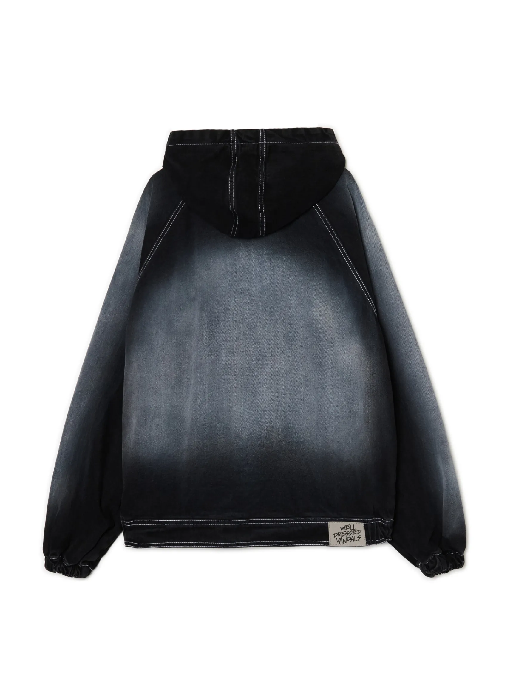 Discount Cropp Jeansowa kurtka z efektem przetarcia czarny