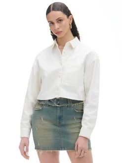 Fashion Cropp Jeansowa spódnica mini niebieski