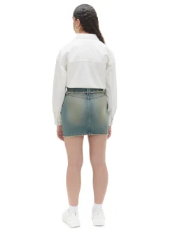 Fashion Cropp Jeansowa spódnica mini niebieski