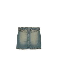 Fashion Cropp Jeansowa spódnica mini niebieski
