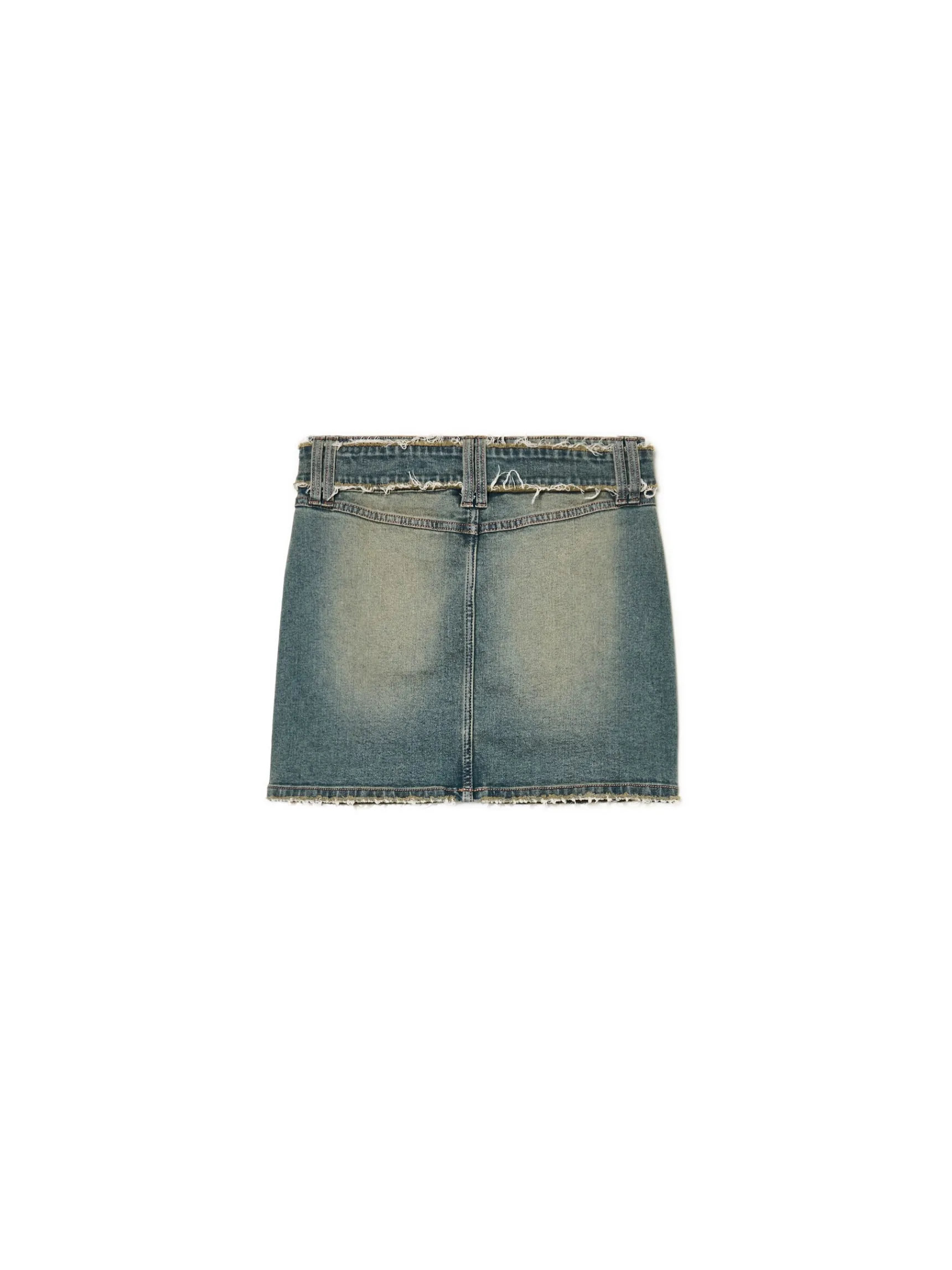 Fashion Cropp Jeansowa spódnica mini niebieski