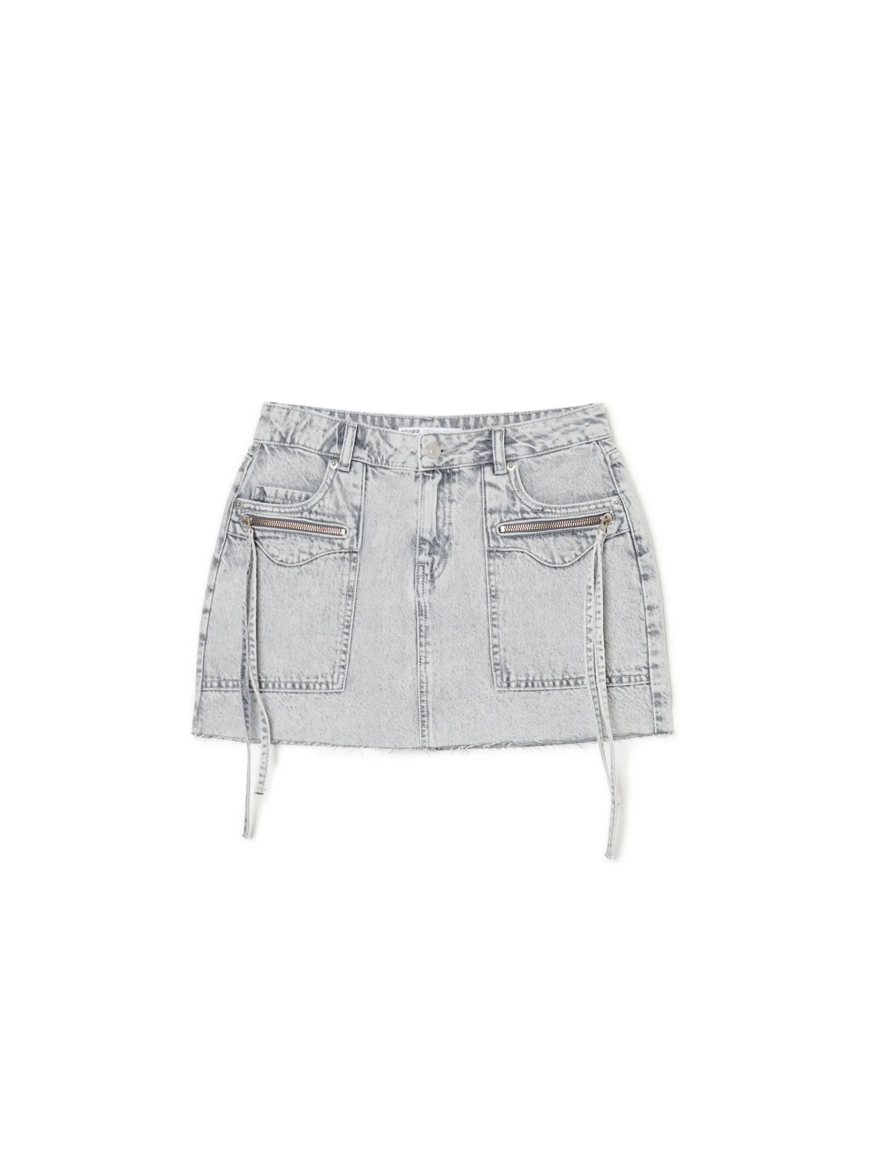Clearance Cropp Jeansowa spódnica mini jasnyszary