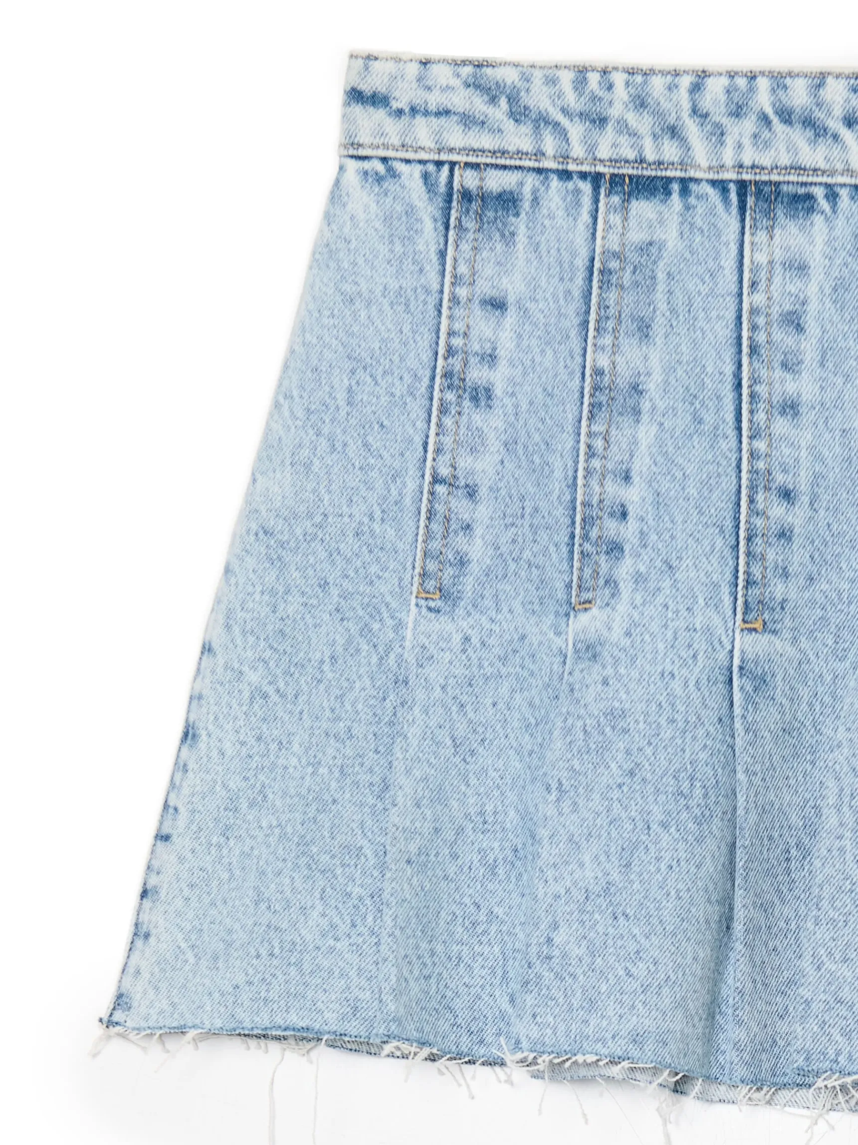Best Cropp Jeansowa spódniczka z zakładkami błękitny
