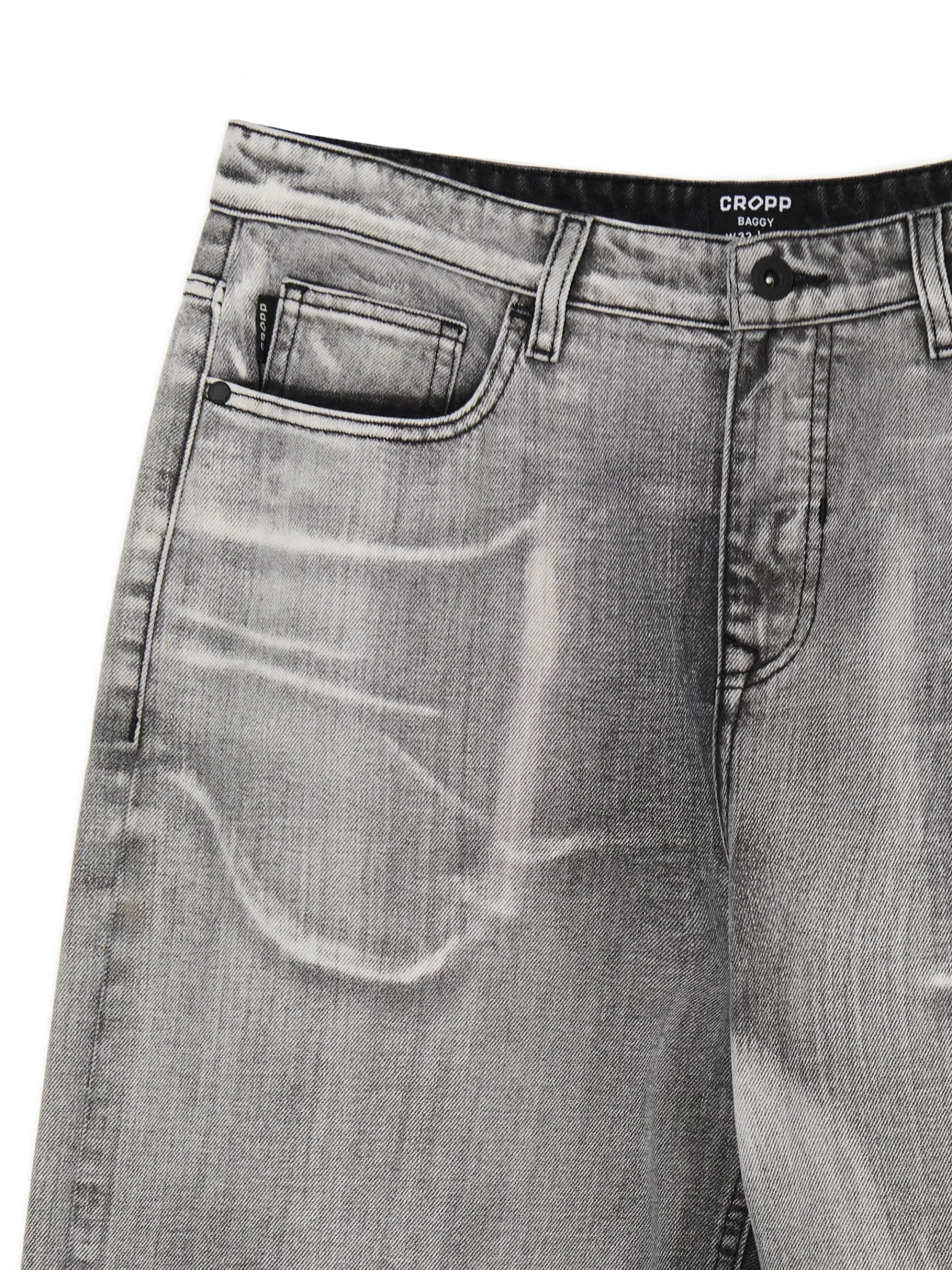 Hot Cropp Jeansy baggy szary