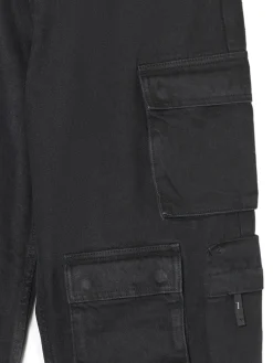 Discount Cropp Jeansy baggy multipockets czarny