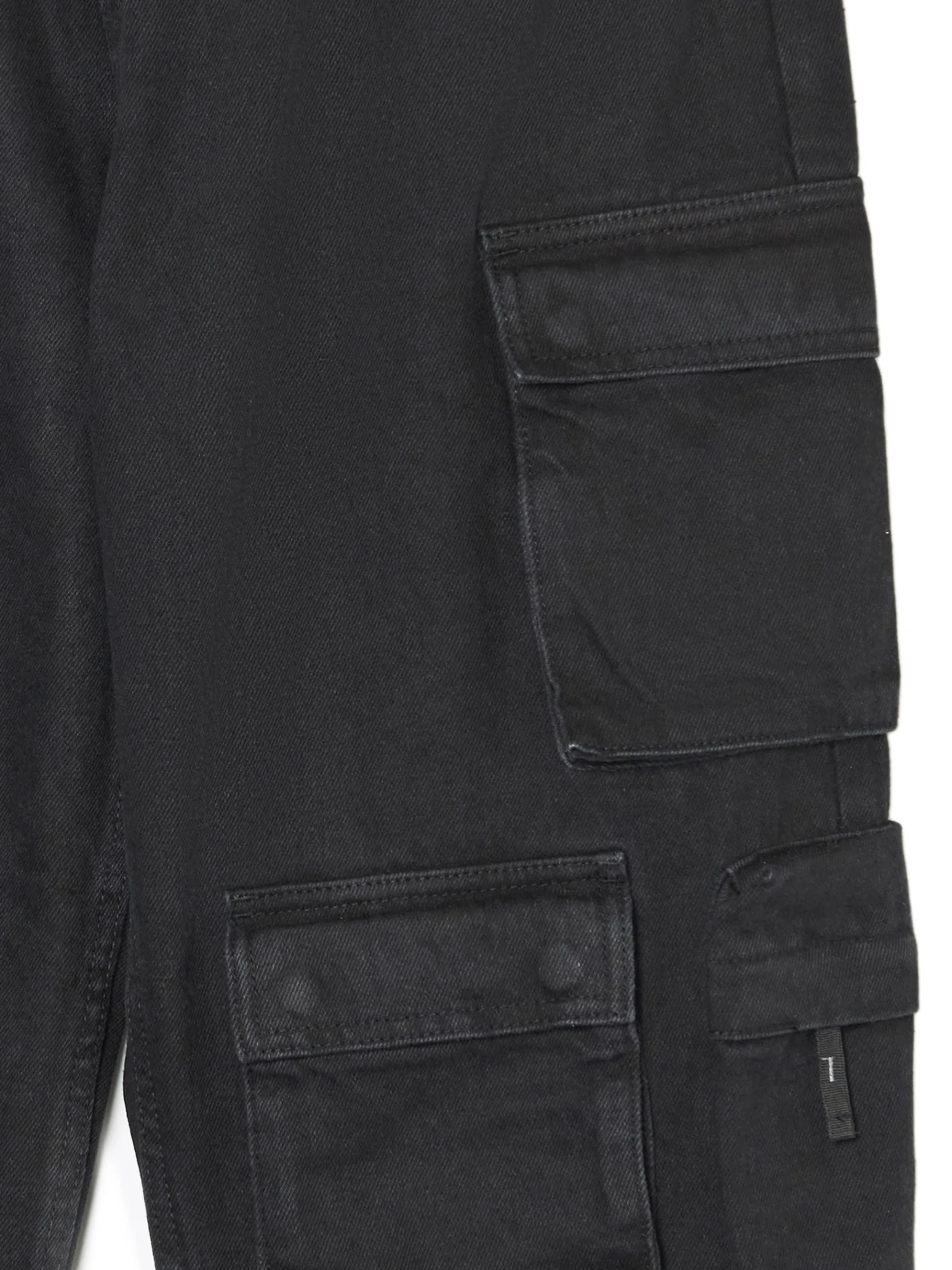 Discount Cropp Jeansy baggy multipockets czarny