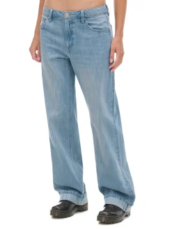 New Cropp Jeansy baggy w stylu vintage niebieski