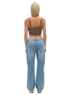 New Cropp Jeansy baggy w stylu vintage niebieski