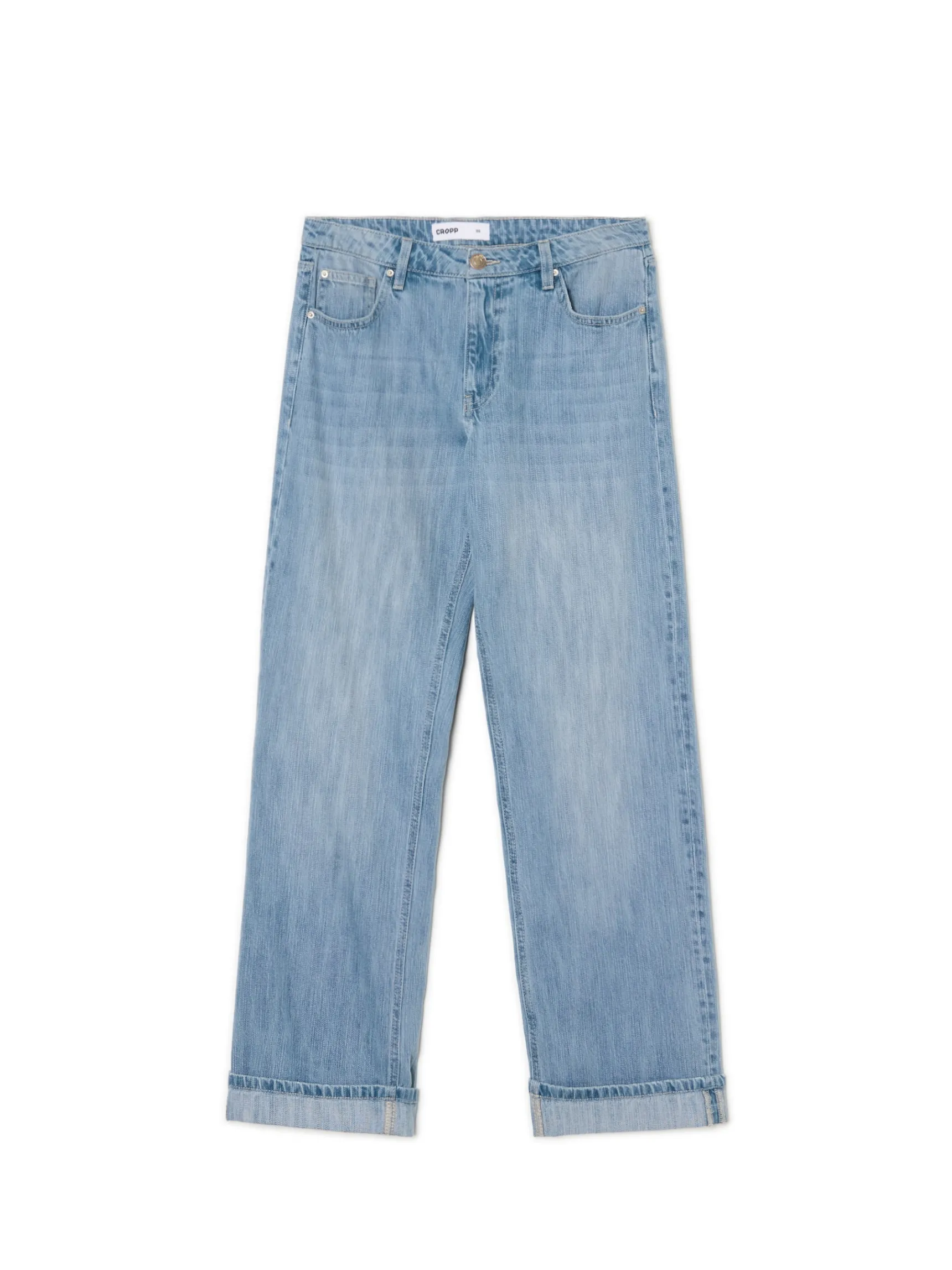 New Cropp Jeansy baggy w stylu vintage niebieski