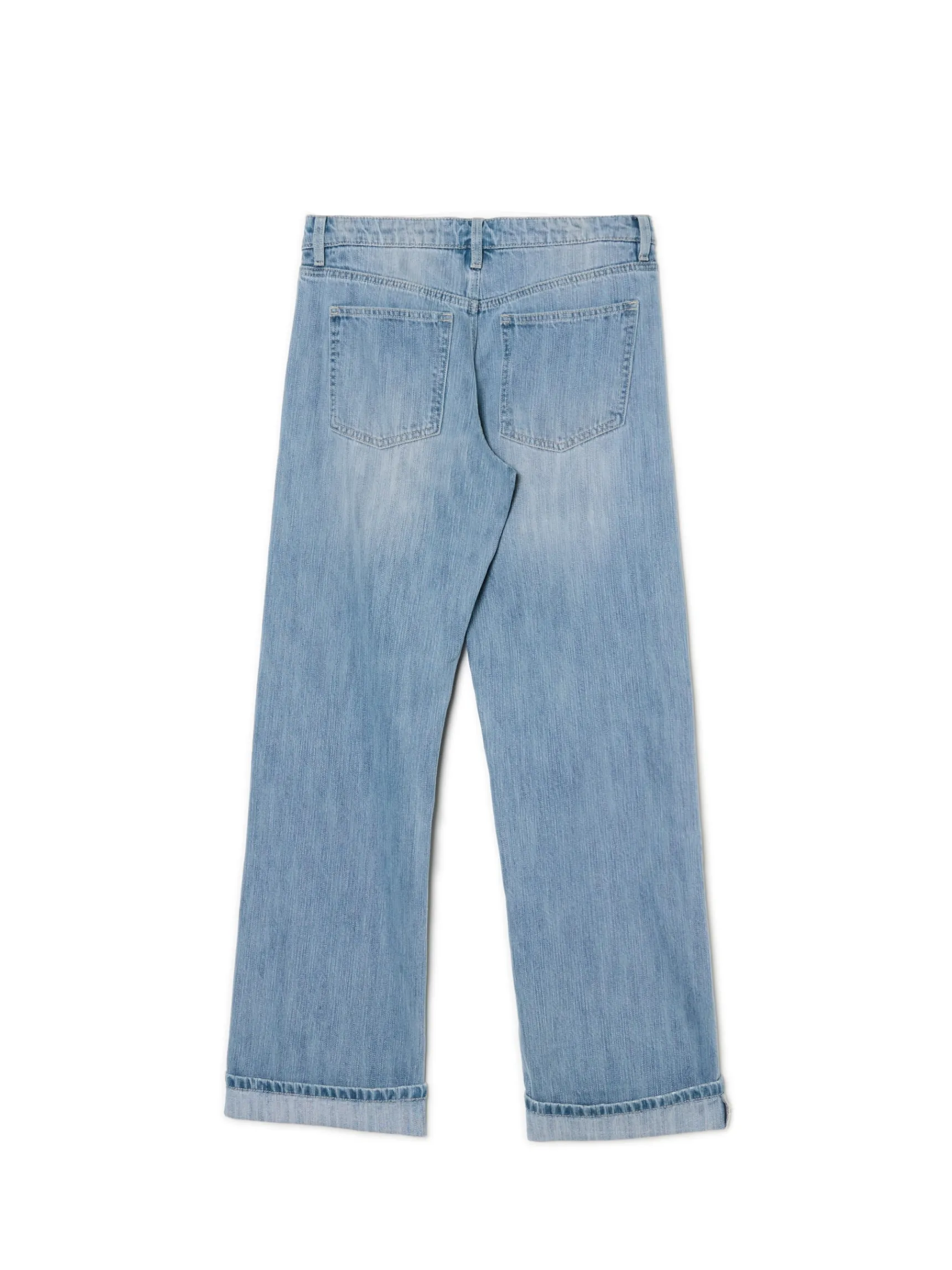 New Cropp Jeansy baggy w stylu vintage niebieski