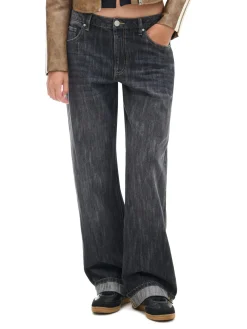 Online Cropp Jeansy baggy w stylu vintage szary