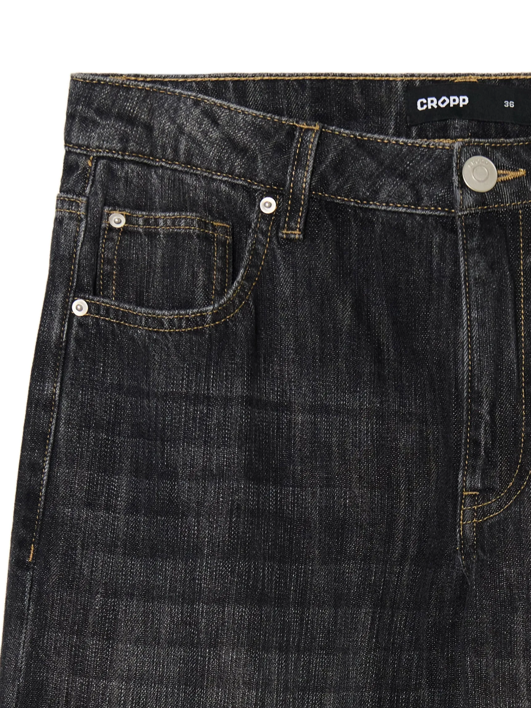 Online Cropp Jeansy baggy w stylu vintage szary