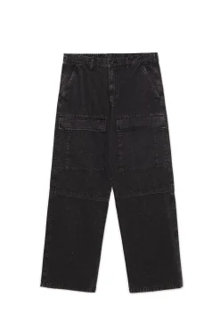 Discount Cropp Jeansy baggy z efektem znoszenia szary