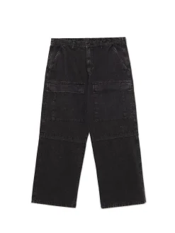 Discount Cropp Jeansy baggy z efektem znoszenia szary