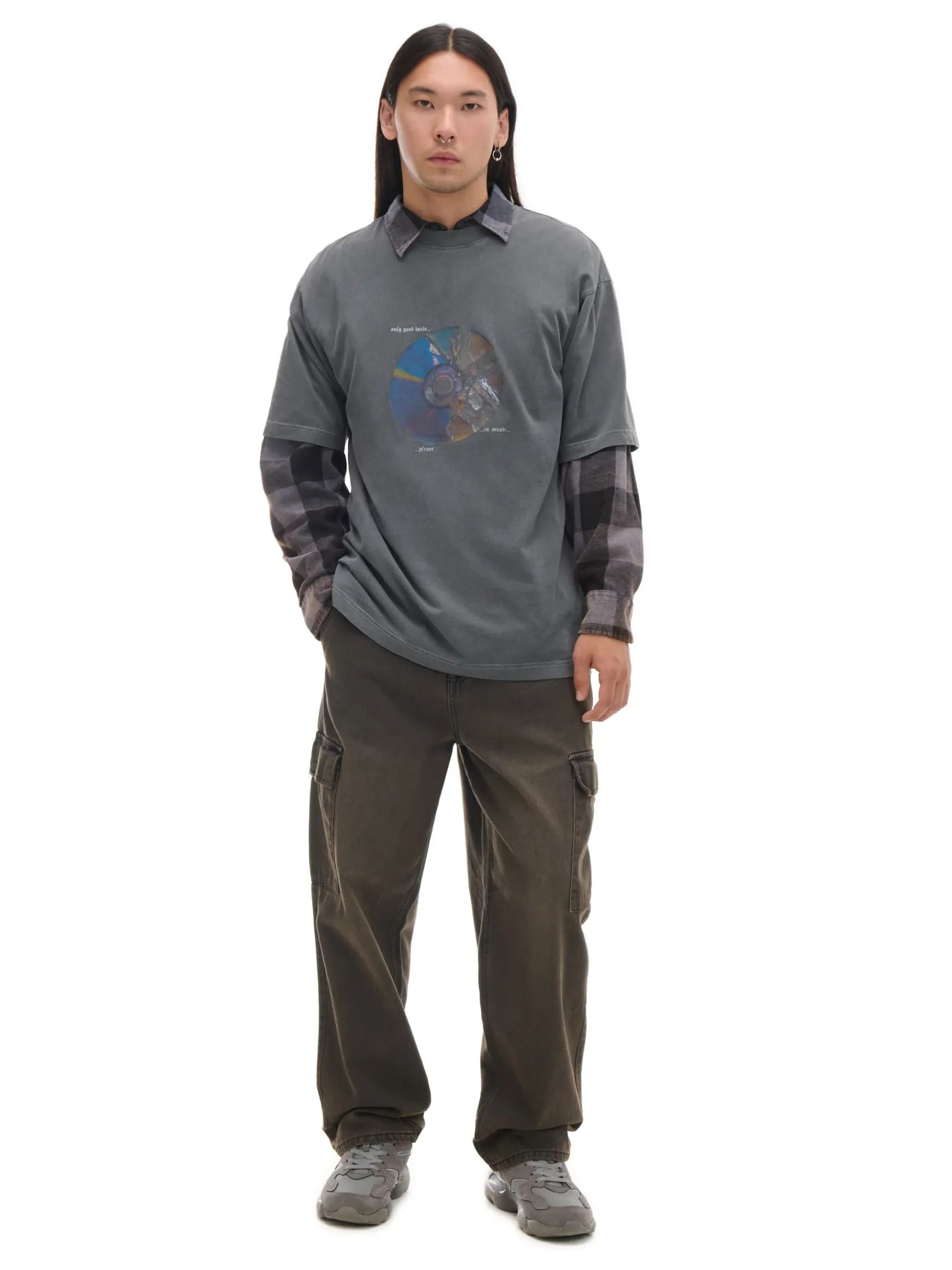 Fashion Cropp Jeansy baggy z kieszeniami cargo brązowy