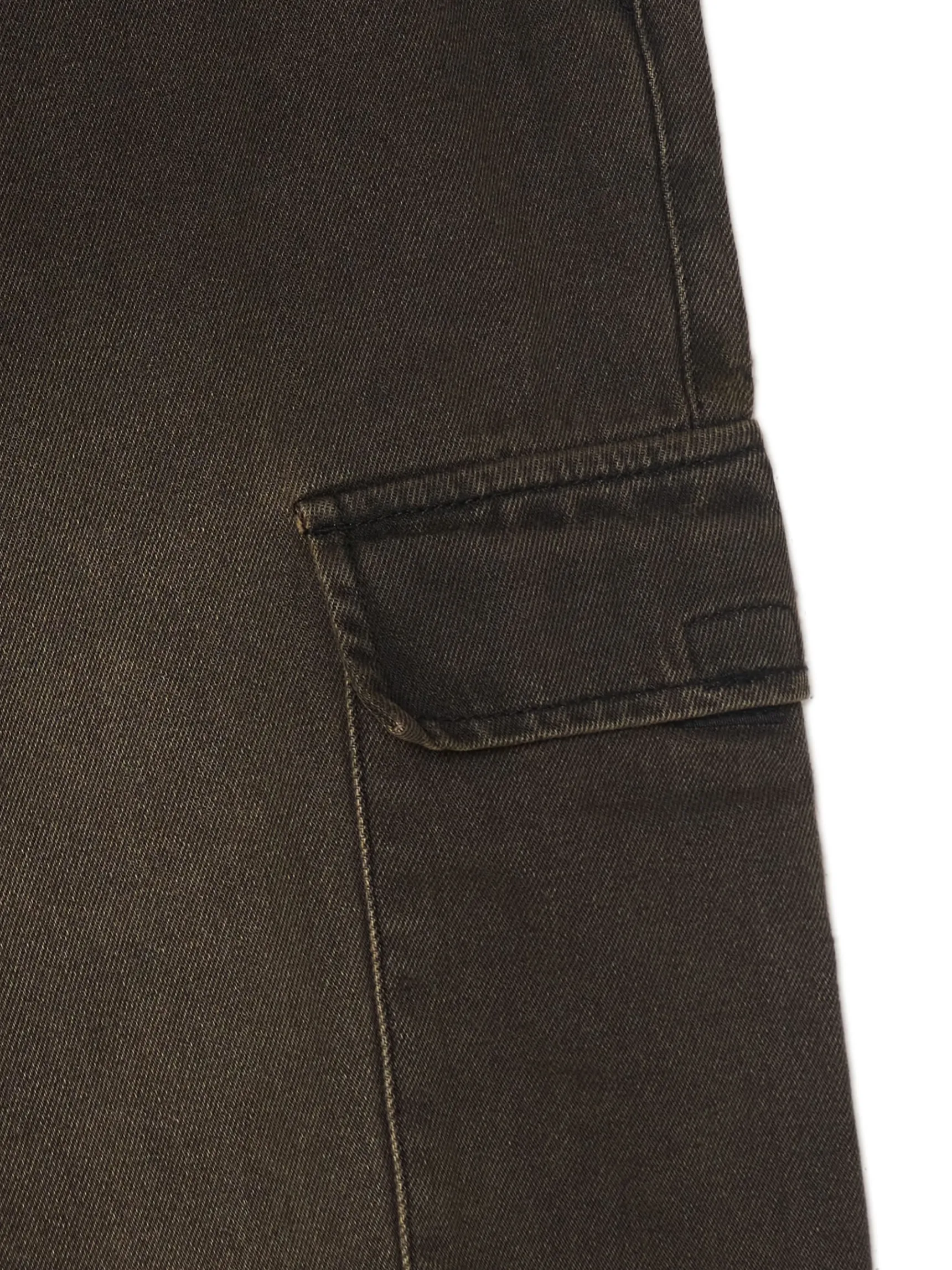 Fashion Cropp Jeansy baggy z kieszeniami cargo brązowy