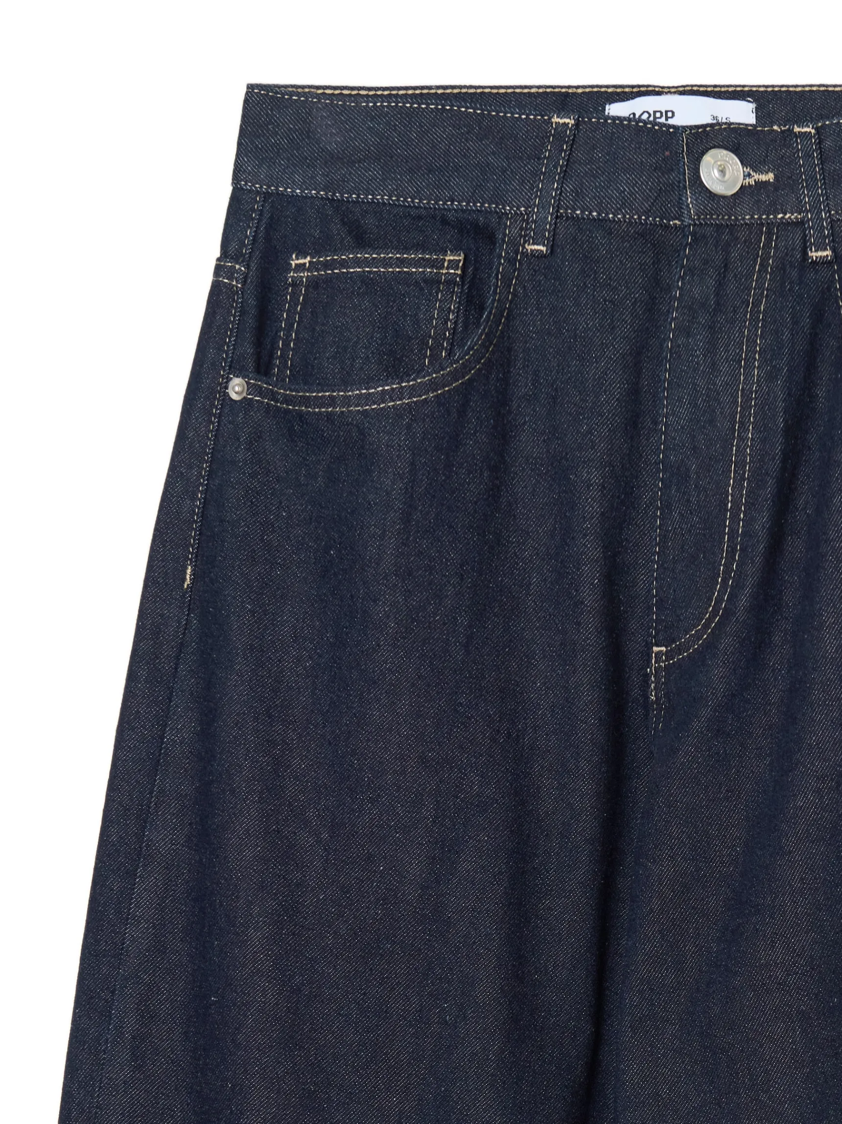 Fashion Cropp Jeansy baggy z podwiniętymi nogawkami granatowy