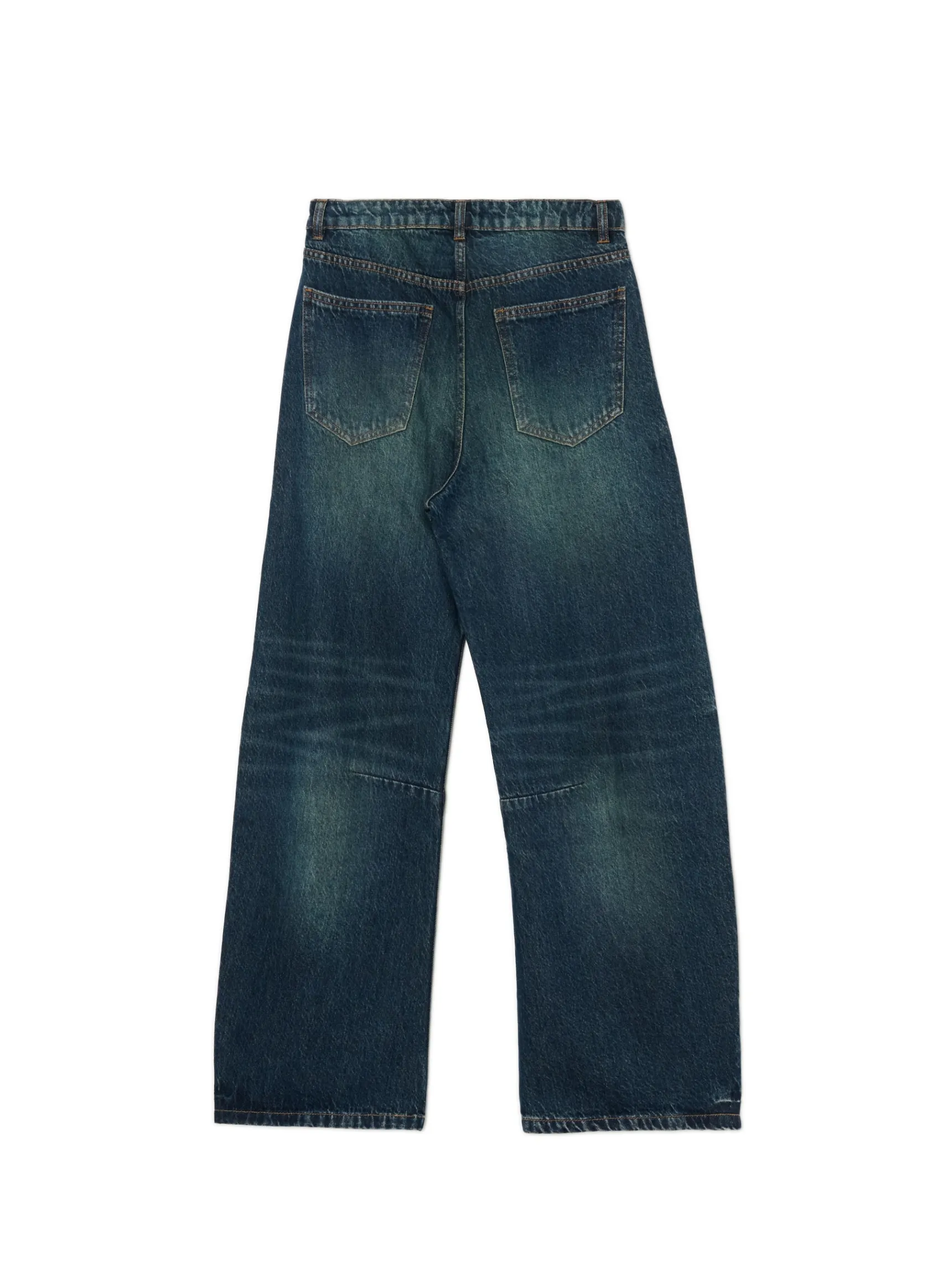 Online Cropp Jeansy balloon horseshoe niebieski