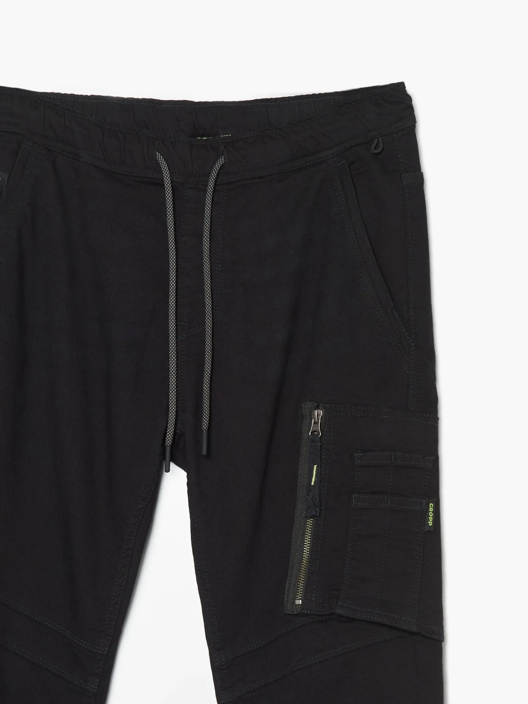 Clearance Cropp Jeansy jogger cargo czarny