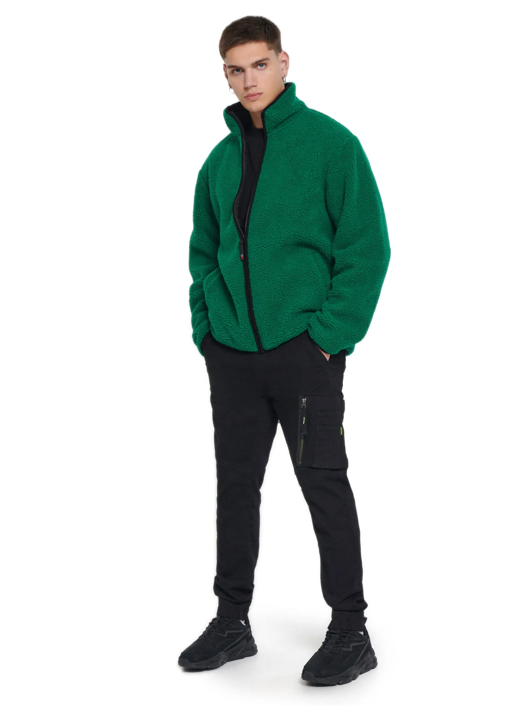 Clearance Cropp Jeansy jogger cargo czarny