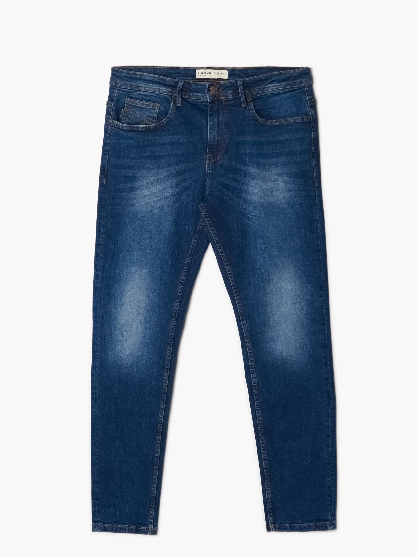 Best Cropp Jeansy męskie slim fit granatowy