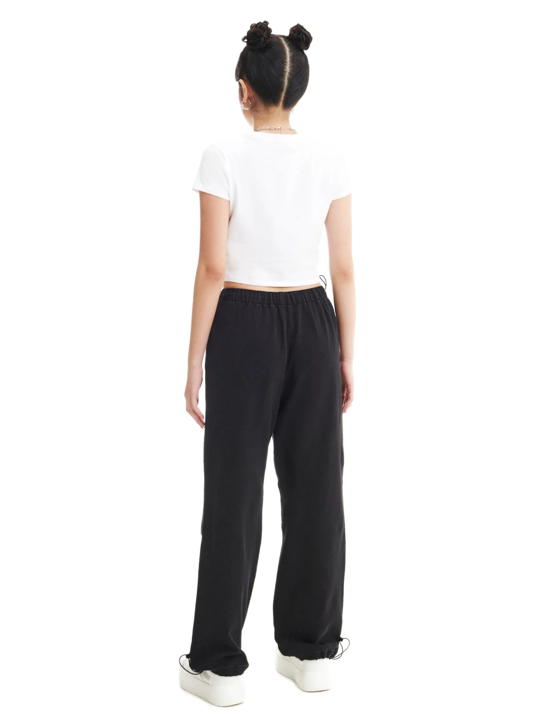 Best Cropp Jeansy parachute czarny